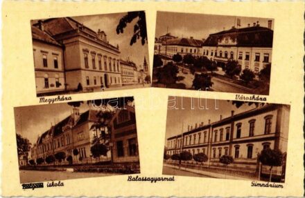 Balassagyarmat, Megyeháza, városháza, iskola, gimnázium