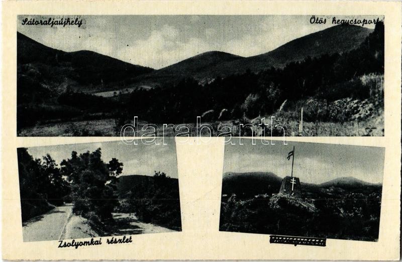 Sátoraljaújhely, Ötös hegycsoport, Zsólyomkai részlet, Trianoni emlékmű