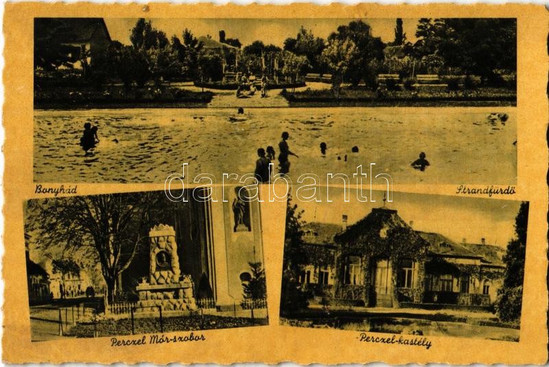 Bonyhád, Strandfürdő, Perczel Mór szobor, Perczel kastély