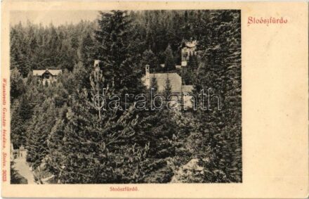 1910 Stószfürdő, Stoósz-fürdő, Kúpele Stós; nyaralók. Kiadja Wlaszlovits Gusztáv 3023. / villas