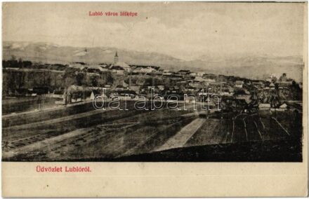 Ólubló, Lubló, Stará Lubovna; látkép, templom. Kiadja Blayer Bernát 'Rákóczi' nyomda / general view, church (EK)