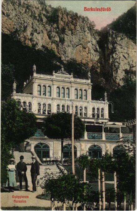 Herkulesfürdő, Herkulesbad, Baile Herculane; Gyógyterem, fürdőépület / Kursalon / spa, bathing house, baths (ázott sarok / wet corner)