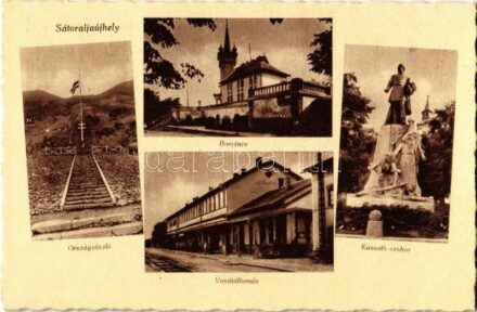 Sátoraljaújhely, Országzászló, borpince, Kossuth szobor, vasútállomás