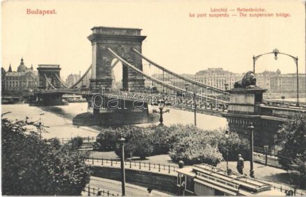 Budapest, Lánchíd, villamos