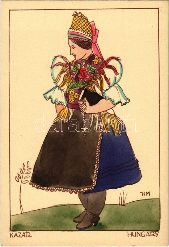 Kazár, népviselet s: Holló M.(Rb)