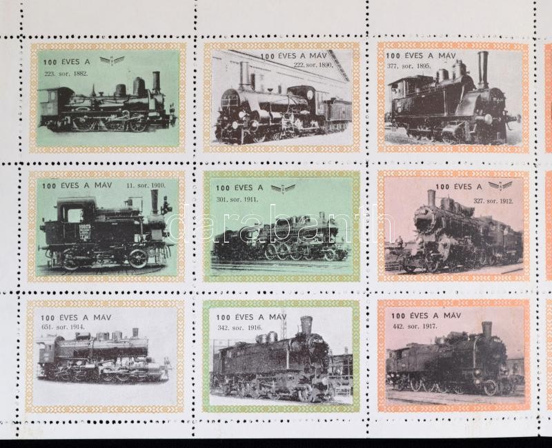 1968 100 éves a MÁV hajtott levélzáró ív - Image 2