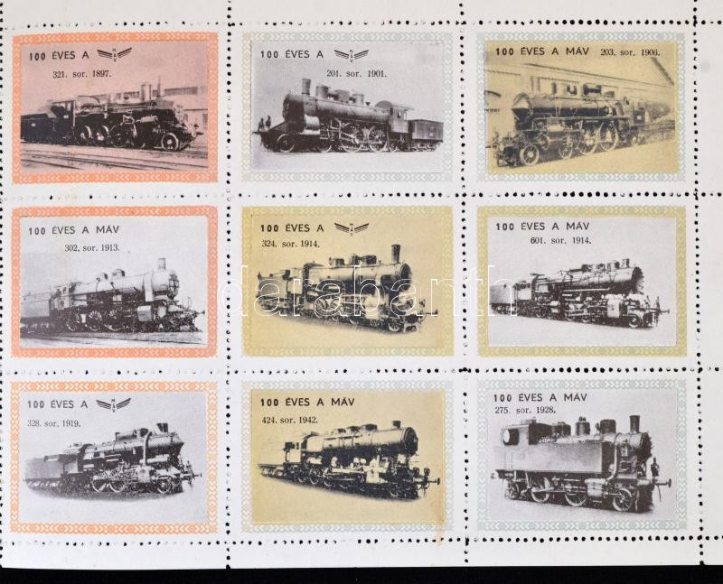 1968 100 éves a MÁV hajtott levélzáró ív - Image 3