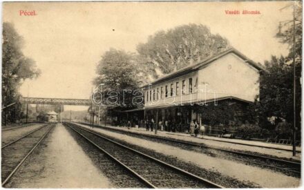 1911 Pécel, Vasútállomás. Jakubetz Henrik kiadása (EK)