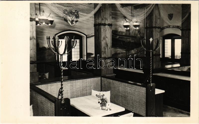 Szeged, Hági söröző, halász szoba, magyar szoba, belső. Szüts József kiadása