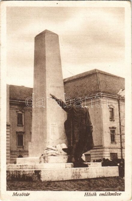 1949 Mezőtúr, Hősök szobra, emlékmű. Mester Ignác kiadása (EK)