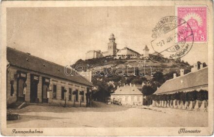 1927 Pannonhalma, Monostor, apátság, üzletek. Kutnyák Imre kiadása (r)