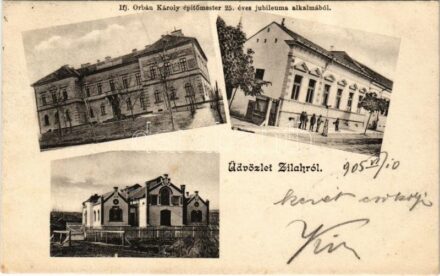 1905 Zilah, Zalau; Ifj. Orbán Károly építőmester 25. éves jubileuma alkalmából / 25th anniversary of the master builder and architect Károly Orbán, villa (fl)