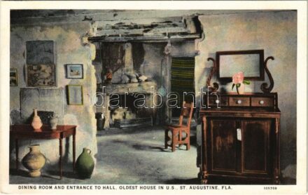 St. Augustine (Florida), dining room and entrance to hall, oldest house in U.S.