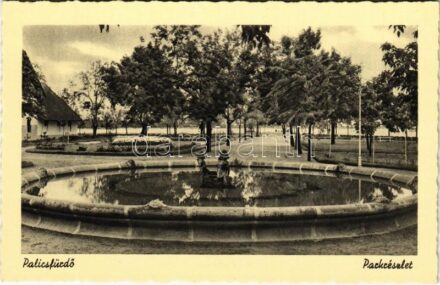 Palicsfürdő, Palic, Palitsch; parkrészlet, szökőkút / park, fountain