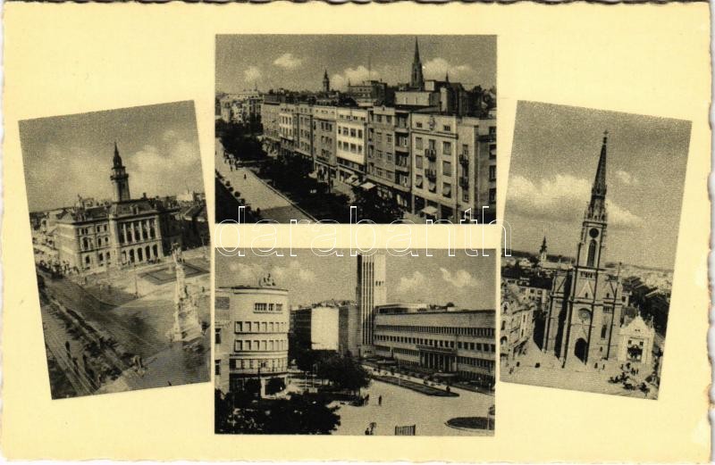 Újvidék, Novi Sad; mozaiklap / multi-view postcard
