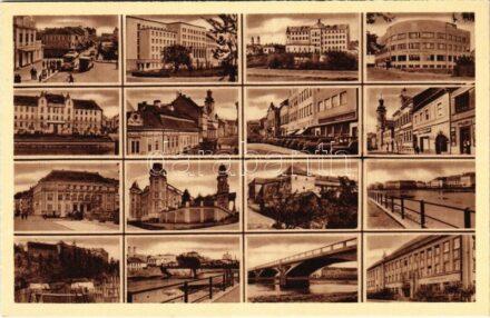 Ungvár, Uzshorod, Uzhhorod, Uzhorod; mozaiklap / multi-view postcard