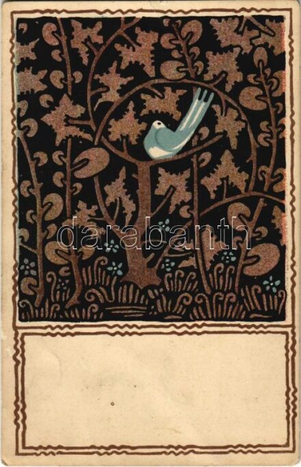 1920 Az Országos Magyar Királyi Iparművészeti iskola levelezőlapja; Ungarische Werkstätte No. 2001. Kiadja Rigler J. E. rt. / Hungarian art postcard (Rb)
