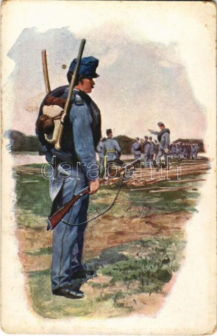 Austro-Hungarian K.u.K. military art postcard. B.K.W.I. 829-8. (EK)