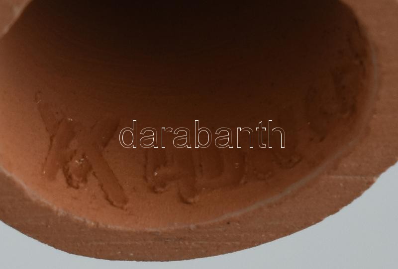 Kerámia figura, színesen festett, jelzett: XX Hungary. m: 7 cm - Image 2