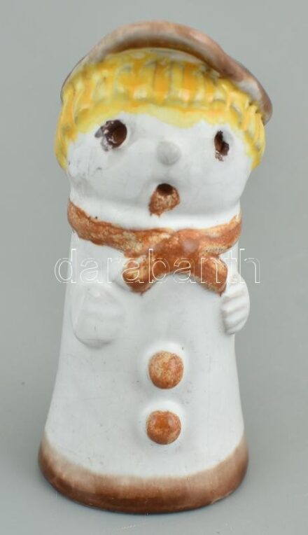 Kerámia figura, színesen festett, jelzett: XX Hungary. m: 7 cm