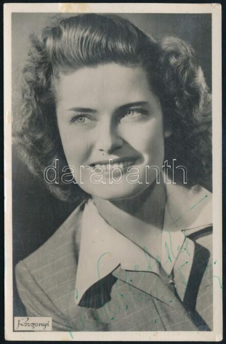 Karády Katalin (1910-1990) színésznő aláírt fotólapja