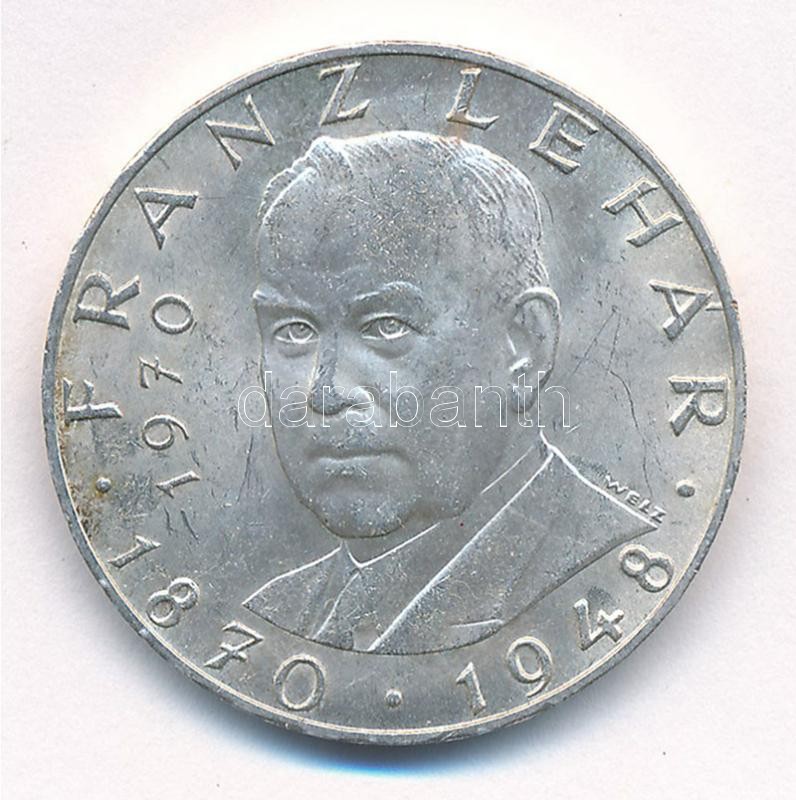 Ausztria 1970. 25Sch Ag 'Lehár Ferenc' T:1-,2 Austria 1970. 25 Schilling Ag 'Franz Lehar' C:AU,XF Krause KM#2907