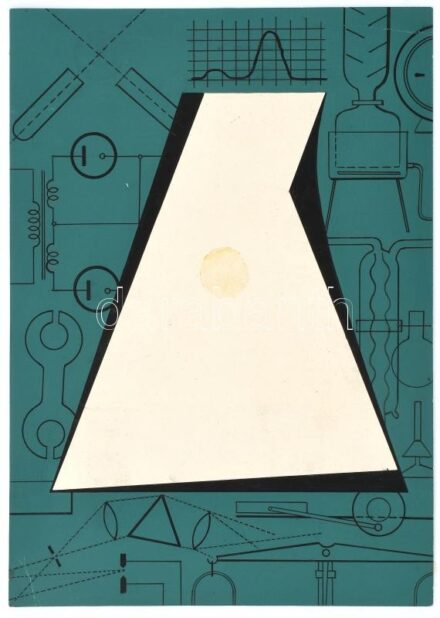 Retro reklám- vagy plakátterv, 1960 körül. Tempera, papír. Jelzés nélkül. Lap közepén kissé foltos. 24x16,5 cm.