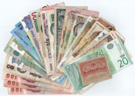 29db-os vegyes külföldi bankjegytétel T:III 29pcs mixed foreign banknote lot C:F
