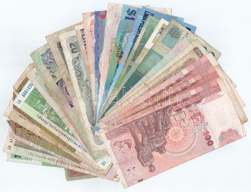 29db-os vegyes külföldi bankjegytétel T:III 29pcs mixed foreign banknote lot C:F - Image 2