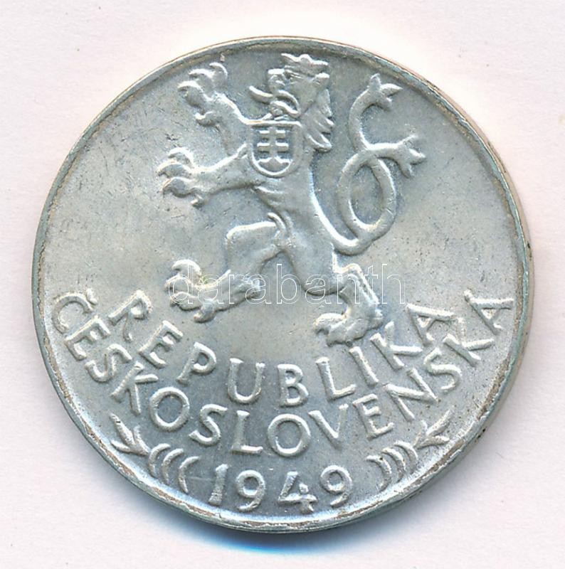 Csehszlovákia 1949. 100K Ag 'Iglói bányászat 700. évfordulója' T:1- Czechoslovakia 1949. 100 Korun Ag '700th Anniversary - Jihlava Mining Privileges' C:AU Krause KM#29 - Image 2