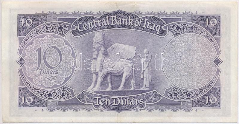 Irak 1959. 10D T:II- kis beszakadás Iraq 1959. 10 Dinars C:VF small tear Krause P#55 - Image 2