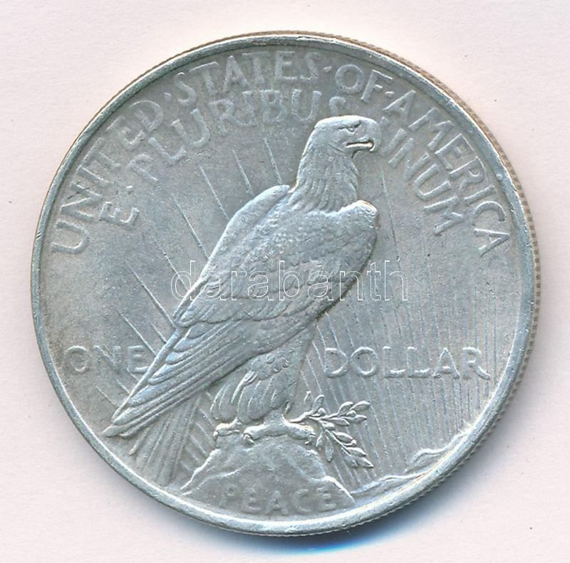 Amerikai Egyesült Államok 1924. 1$ Ag 'Béke' T:2 USA 1924. 1 Dollar Ag 'Peace' C:XF Krause KM#150