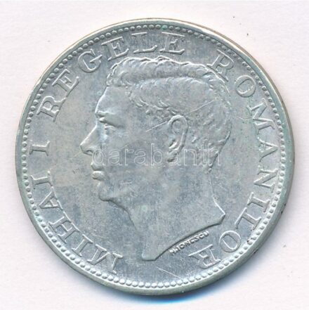 Románia 1944. 500L Ag 'I. Mihály' T:1- patina Romania 1944. 500 Lei Ag 'Mihai I' C:AU patina Krause KM#65