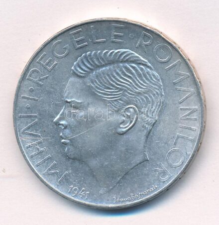 Románia 1941. 500L Ag 'Besszarábia' T:1- Romania 1941. 500 Lei Ag 'Bassarabia' C:AU Krause KM#60