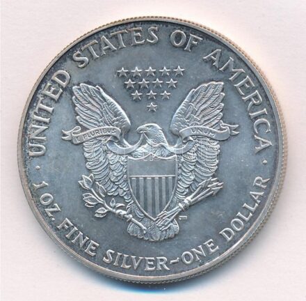 Amerikai Egyesült Államok 1991. 1$ Ag 'Amerikai Sas' T:1,1- USA 1991. 1 Dollar Ag 'American Eagle Bullion Coin' C:UNC,AU Krause KM# 273