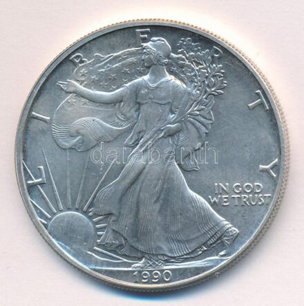 Amerikai Egyesült Államok 1990. 1$ Ag 'Amerikai Sas' T:1,1- USA 1990. 1 Dollar Ag 'American Eagle Bullion Coin' C:UNC,AU Krause KM# 273