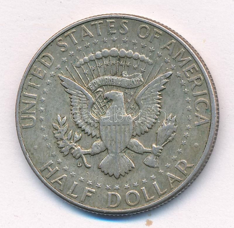 Amerikai Egyesült Államok 1964. 1/2$ Ag 'Kennedy' T:2 patina USA 1964. 1/2 Dollar Ag 'Kennedy' C:XF patina Krause KM#202 - Image 2