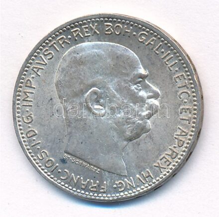 Ausztria 1916. 1K Ag 'Ferenc József' T:2 patina Austria 1916. 1 Corona Ag 'Franz Joseph' C:XF patina Krause KM#2820