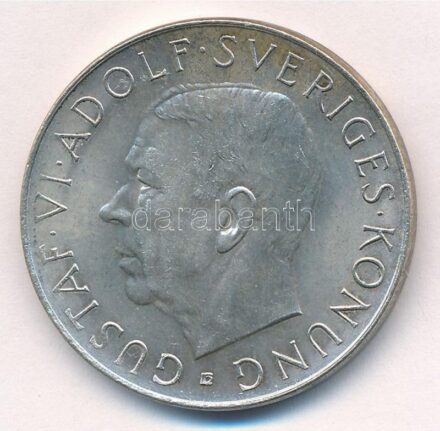 Svédország 1952TS 5K Ag 'VI. Gusztáv Adolf születésének 70. évfordulója' T:1- Sweden 1952TS 5 Kronor Ag '70th Anniversary of the birth of Gustaf VI Adolf' C:AU Krause KM#828