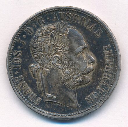 Ausztria 1878. 1Fl Ag 'Ferenc József' T:2 patina Austria 1878. 1 Florin Ag 'Franz Joseph' C:XF patina Krause KM#2222