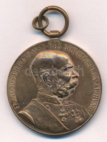 1898. 'Jubileumi Emlékérem Polgári Állami Alkalmazottak Számára / Signum memoriae (AVST)' Br kitüntetés mellszalag nélkül T:2 kis patina Hungary 1898. 'Commemorative Jubilee Medal for the Civil State Officials' Br decoration without