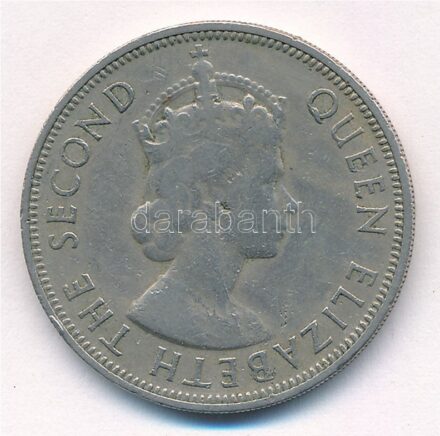 Seychelle-szigetek 1954. 1R Cu-Ni 'II. Erzsébet' T:2- Seychelles 1954. 1 Rupee Cu-Ni 'Elizabeth II' C:VF Krause KM#13