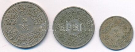 Szaúd-Arábia 1957-1960. 1q-4q (3xklf) T:2,2- Saudi Arabia 1957-1960. 1 Qirsh - 4 Qirsh (3xdiff) C:XF,VF