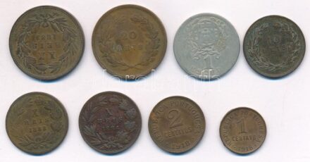 Portugália 1883-1928. 1c-20R (8xklf) T:2-3- Portugal 1883-1928. 1 Centavo - 20 Réis (8xdiff) C:XF-VG
