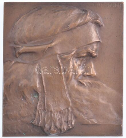 Osztrák-Magyar Monarchia / Csehország történelmi tartomány DN 'KROK' egyoldalas bronz plakett. Szign.: Stanislav Sucharda (56x49mm) T:1- Austro-Hungarian Monarchy / Bohemia ND 'KROK' one-sided bronze plaque. Sign.: Stanislav Sucharda