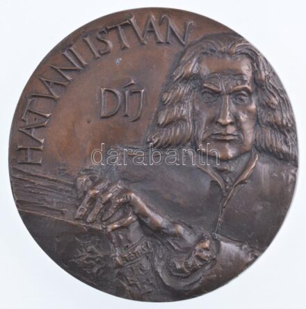 Tóth Sándor (1933- ) DN 'Hatvani István díj / A MTESZ Hajdú-Bihar Megyei Szervezete' kétoldalas öntött Br plakett (118mm) T:1-