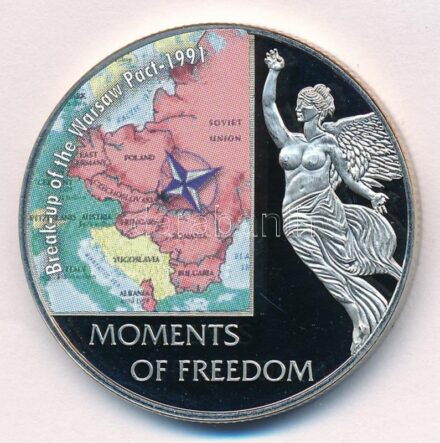 Libéria 2006. 10$ 'Szabadság pillanatai - A Varsói Szerződés felbontása 1991.' multicolor T:PP Liberia 2006. 10 Dollars 'Moments of Freedom - Break-up of the Warsaw Pact 1991.' multicolor C:PP