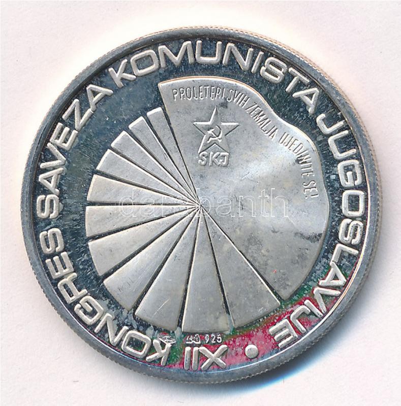 Jugoszlávia 1992. '90 éve született Josip Broz Tito' jelzett Ag emlékérem (15g/0.925/34mm) T:1- (PP) Yugoslavia 1992. '90th Anniversary of the Birth of Josip Broz Tito' hallmarked Ag commemorative medallion (15g/0.925/34mm) C:AU (PP) - Image 2