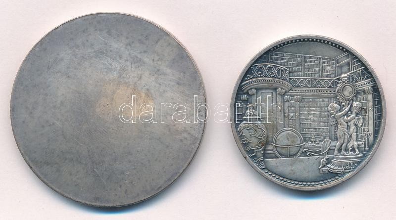 DN 'Keszthely' ezüstpatinázott fém (32mm) + 'Körmöcbánya' ezüstözött fém emlékérem (40mm) T:2 - Image 2
