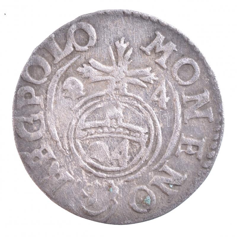 Lengyel Királyság 1624. Poltorak / 3 Polker Ag 'III. Zsigmond' (1,18g) T:2- Poland 1624. Poltorak / 3 Polker Ag 'Sigismund III' (1,18g) C:VF Krause KM#41